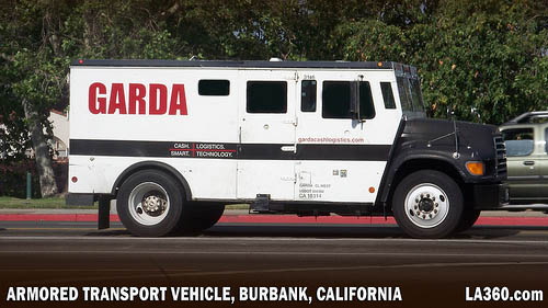 Garda armored car in CA