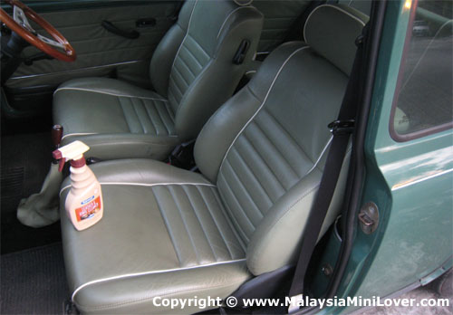 Cleaning leather car seats