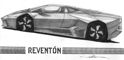 lamborghini reventon drawing